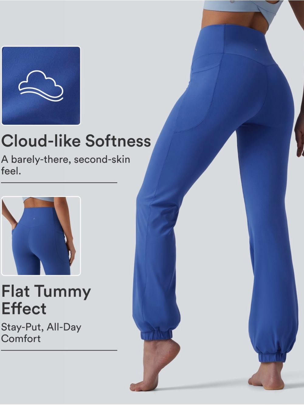 SoftlyZero™ High Waisted Tummy Control Joggers with Pockets-UPF50+ medium